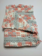 Pink-Gray Baby Blanket